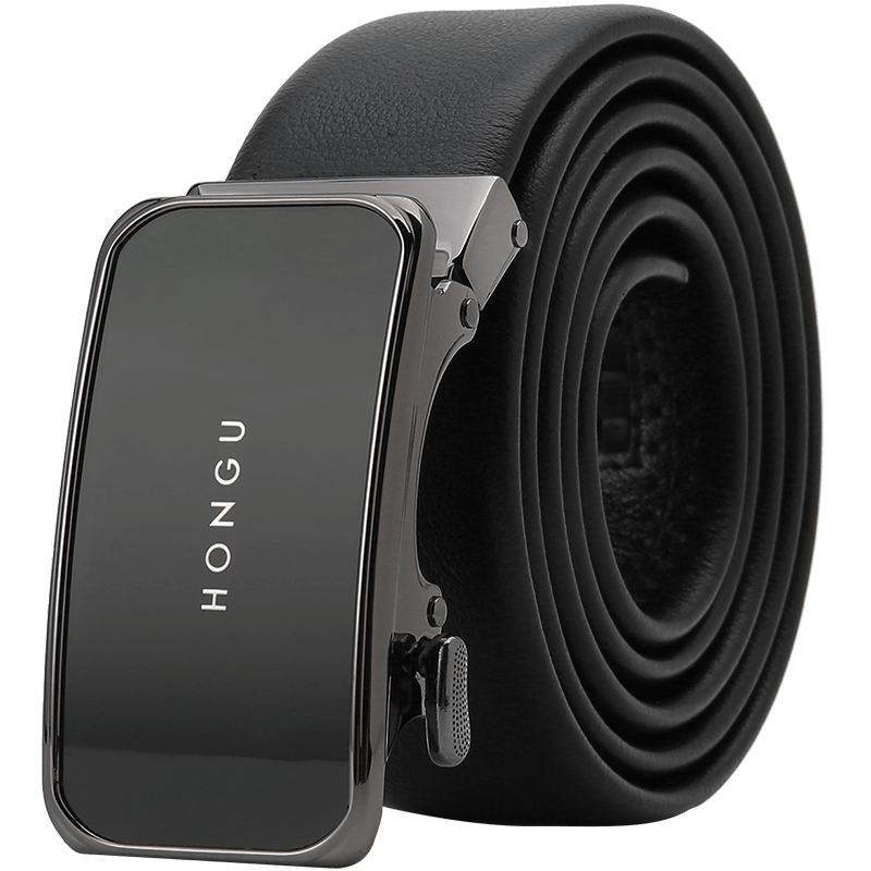 红谷皮带男真皮自动扣头层牛皮腰带男士时尚商务纯正品中青年潮