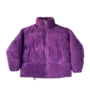 紫色短款面包棉服外套女冬装新款韩版宽松保暖加厚棉衣棉袄上衣潮