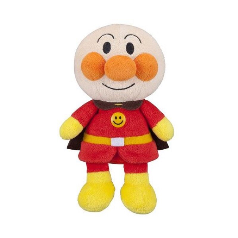 现货日本进口面包超人儿童宝宝可爱毛绒布艺手拿公仔娃娃哄逗玩具