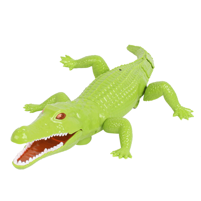 男孩电动玩具会走路摇尾巴爬行大鳄鱼红外线遥控发光仿真动物模型