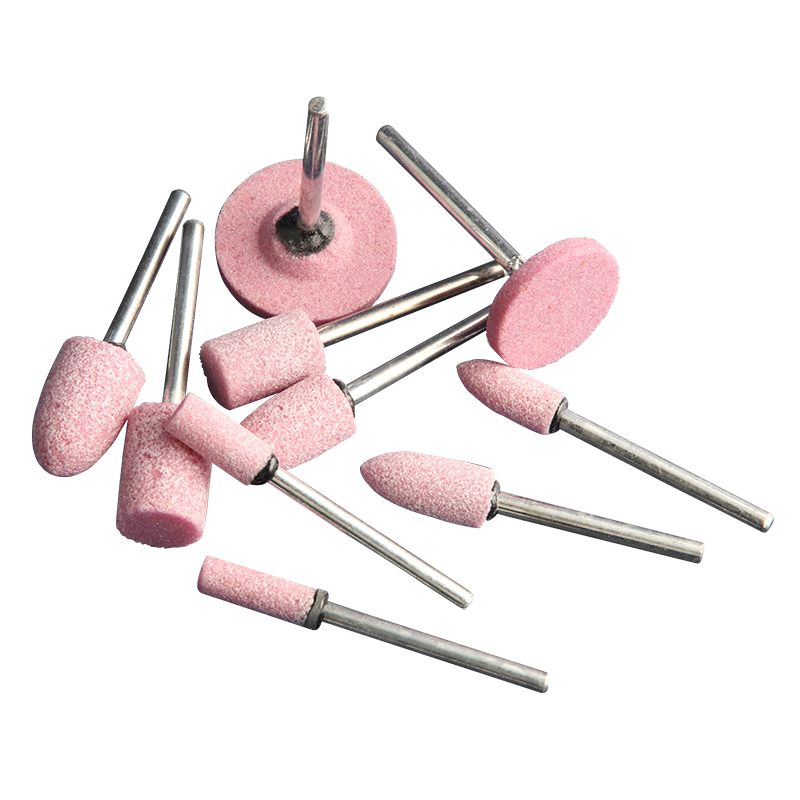 火石仔砂轮打磨头电动气动电钻玉石工具金刚石抛光轮合金小电磨头