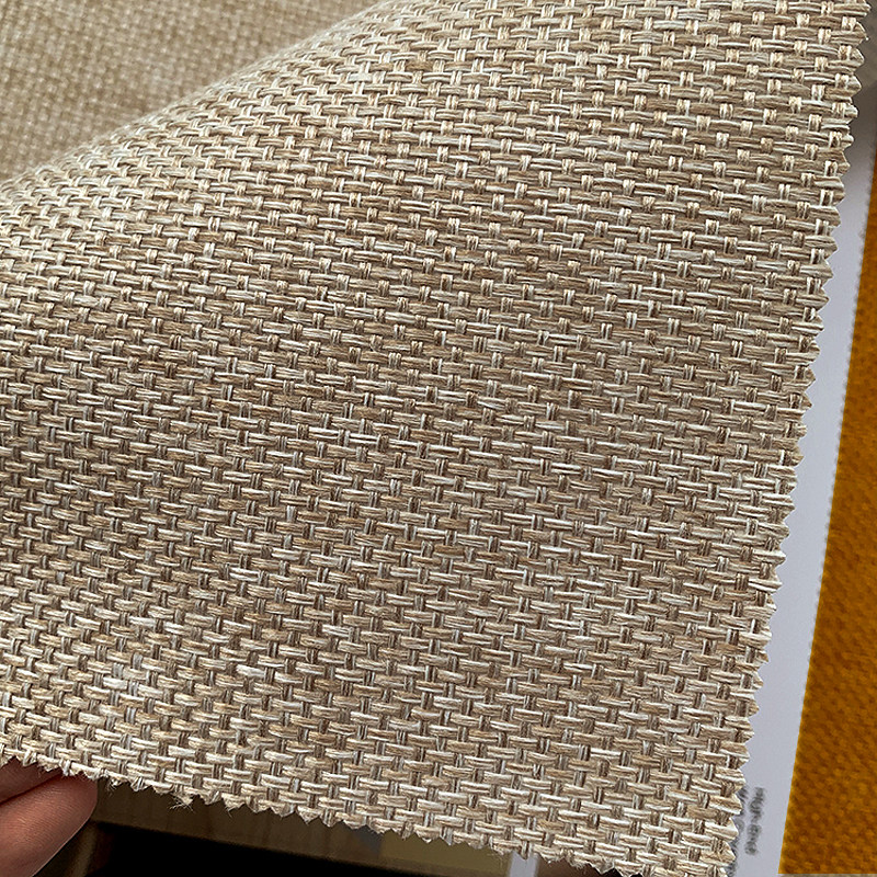日式草编亚麻墙布无缝全屋高级感新中式客厅卧室加厚粗麻咖色壁布