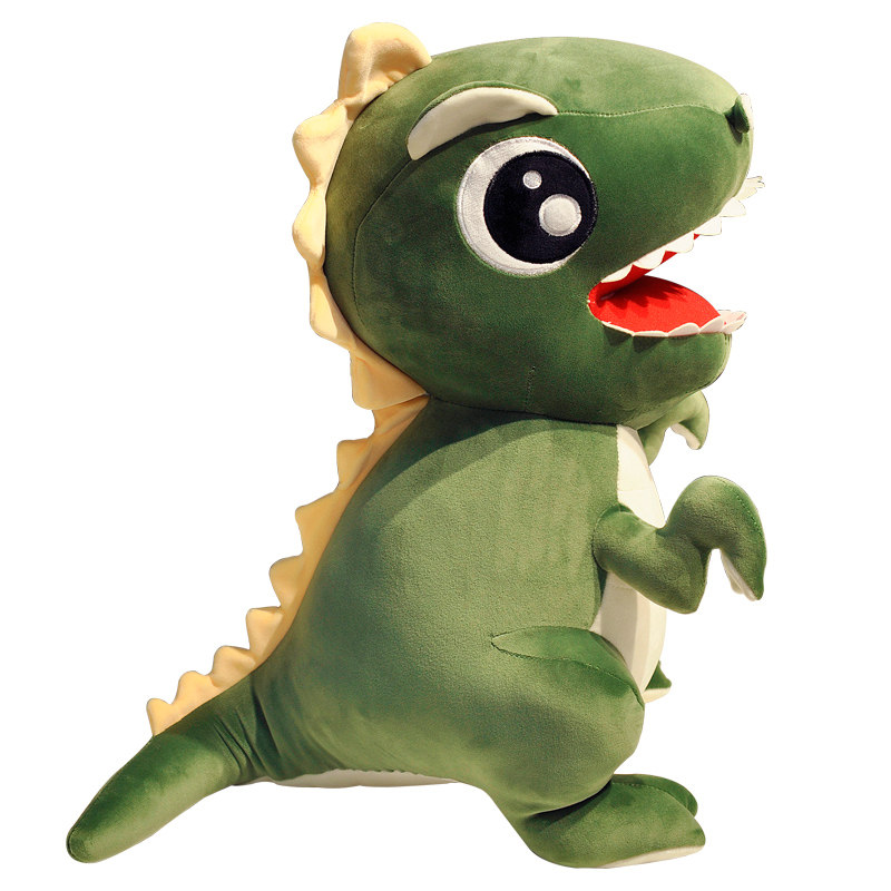 恐龙公仔男孩玩具毛绒儿童节礼物绿色霸王龙一套装布娃娃玩偶女孩