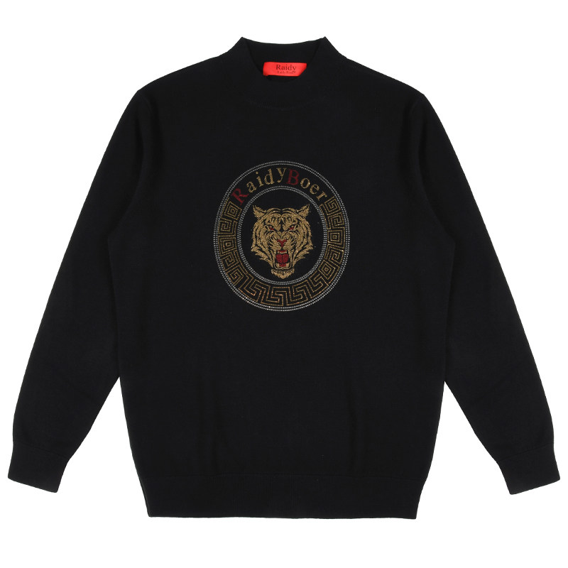 kenzo/高田贤三男装虎头logo字母图毛衣男士套头长袖针织衫ss奢侈品牌