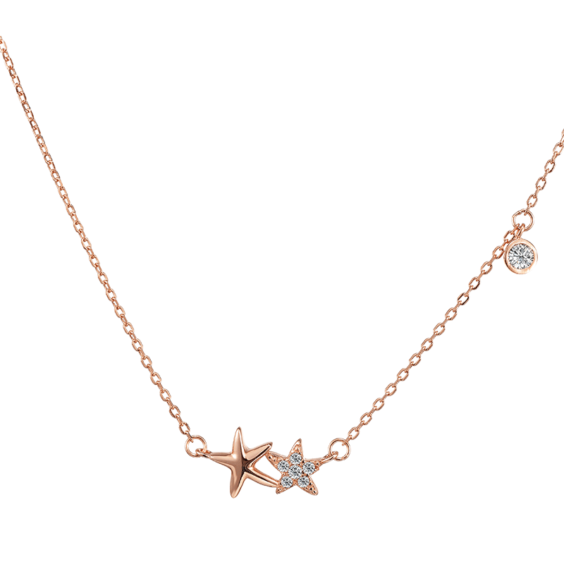 银星星项链女纯银轻奢小众韩版锁骨链个性学生简约气质送女友礼物