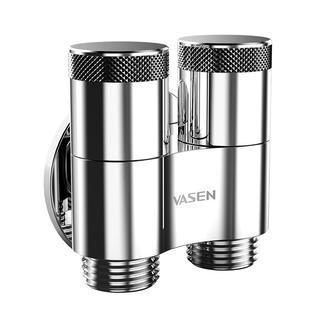 伟星三通角阀 一进二出双出水 全铜冷热水通用 一分二 双开关角阀