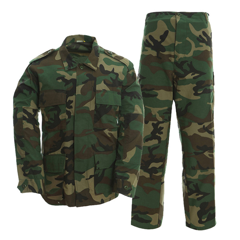 正版迷彩服套装男春秋新式军训耐磨加厚冬季男士绿色户外工作服女