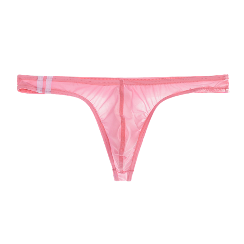 君也男士冰丝丁字裤超薄性感半透明低腰囊袋内裤透气潮男青年裤头