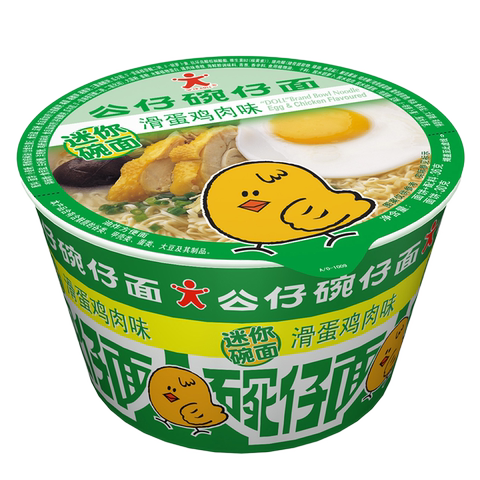 公仔面滑蛋鸡肉味迷你碗面36g 方便面速食面泡面即食