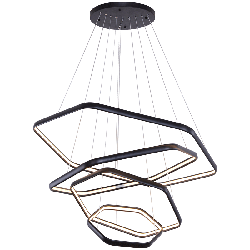 六角圆环吊灯客厅餐厅欧式现代简约办公室吊灯工业风北欧创意个性