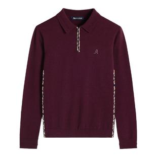 Aquascutum/雅格狮丹秋冬新品时尚女半拉链修身针织衫Q5067EL021