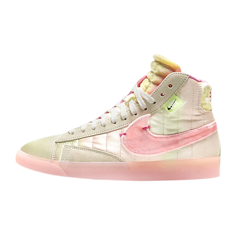 nike耐克板鞋女鞋2022冬新粉绿色丝绒糖果开拓者休闲鞋dd8482-163