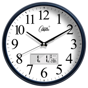 康巴丝静音挂钟时尚卧室客厅办公现代时钟表简约创意挂墙石英钟表