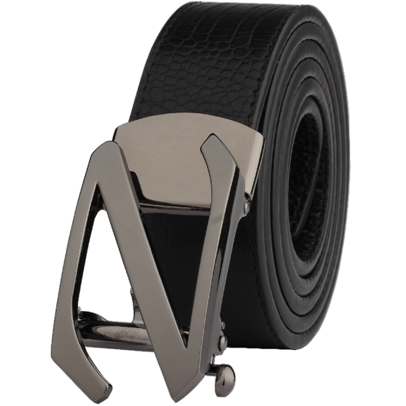 z皮带男真皮自动扣腰带头层牛皮青年z字裤带时尚商务简约潮流加长