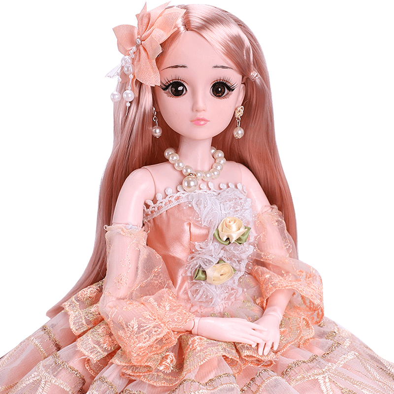 超大号60厘米公主迪诺芭比特大套装大礼盒女孩玩具仿真单个洋娃娃