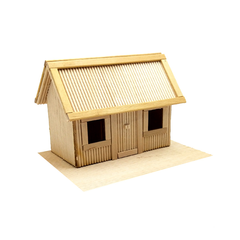 雪糕棒幼儿园手工diy小屋房子冰棒棍木条手工制作材料生日礼物