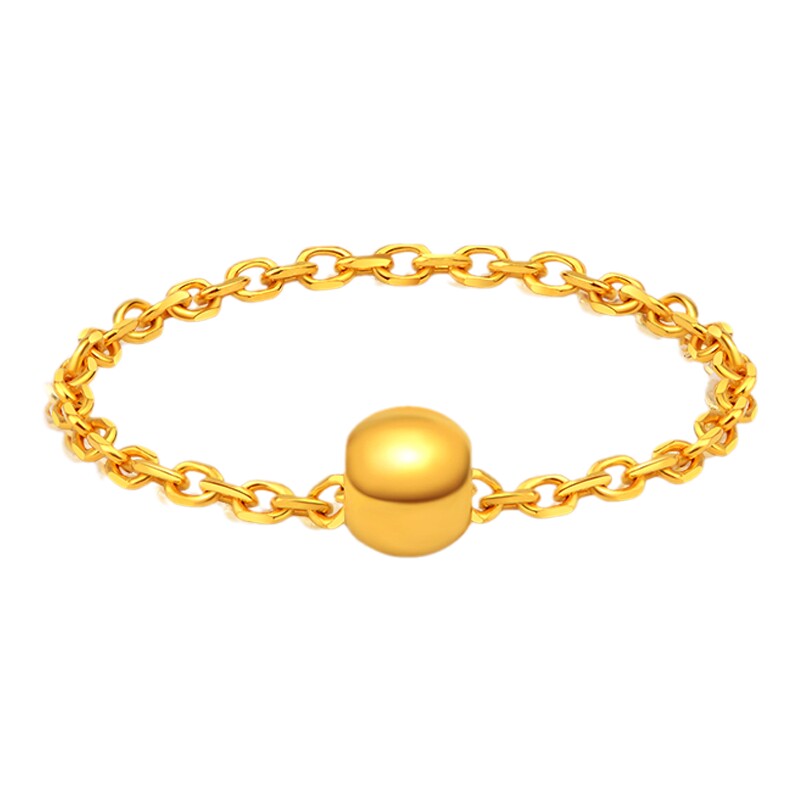 总结老庙黄金戒指,精雕细琢,手工打造而成的一件高品质黄金珠宝.