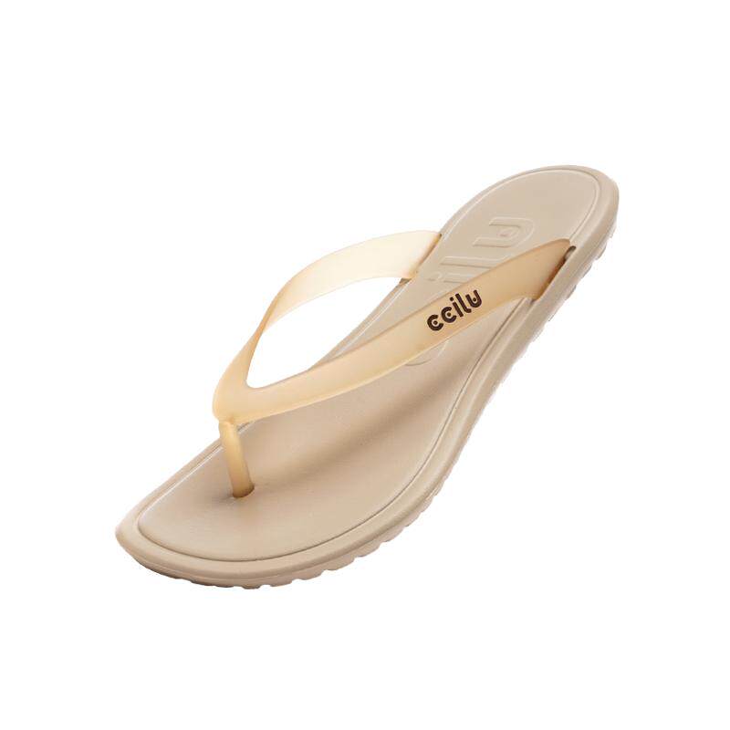 ccilu驰绿人字拖男拖鞋日本外穿女士休闲防滑超轻Q弹沙滩夹脚凉鞋