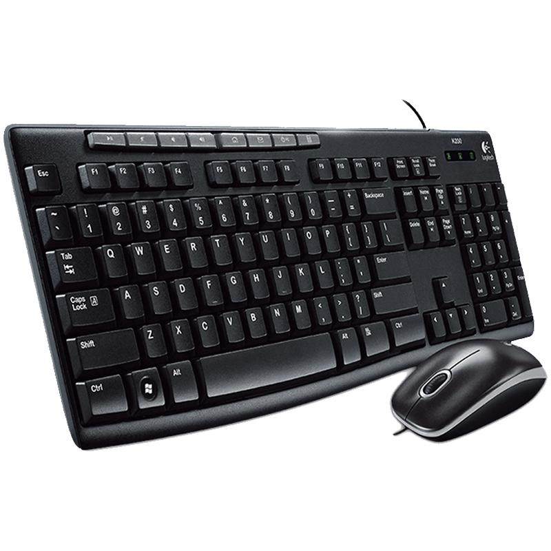 套装电脑笔记本办公家用游戏薄膜usb连接吃鸡电竞mk120键鼠套装luoji