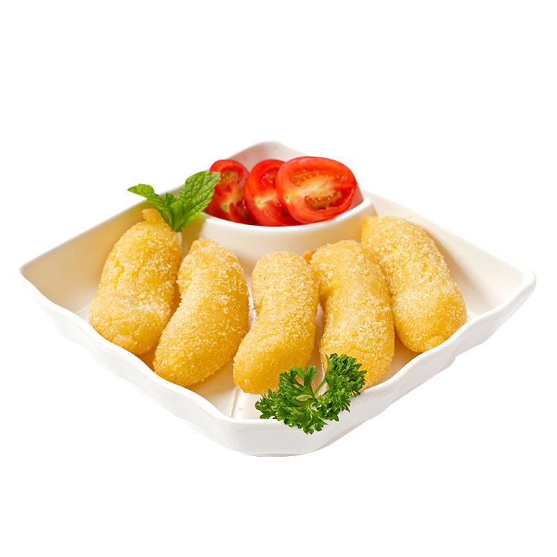 炸香蕉油炸香蕉脆皮速冻食品香蕉酥半成品香蕉派冷冻半成品10个装