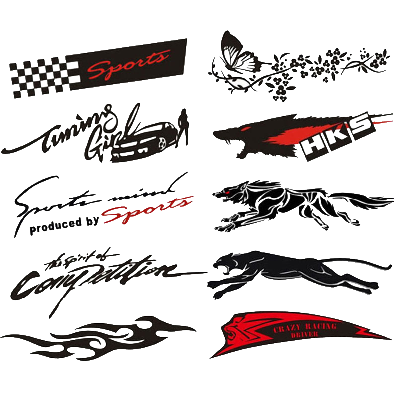 个性车贴划痕遮挡汽车贴纸装饰创意车身门遮盖改装拉花引擎盖反光