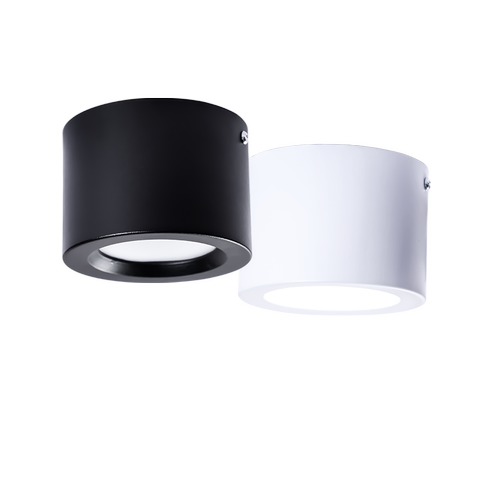 led明装筒灯免开孔吸顶吊线cob射灯商用天花灯黑色4寸8寸12瓦9瓦