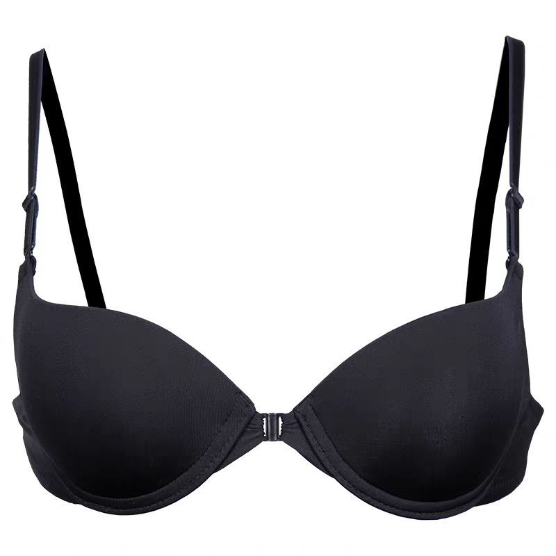 美背内衣前扣聚拢可拆卸透明肩带可外露隐形文胸光面无痕露背胸罩