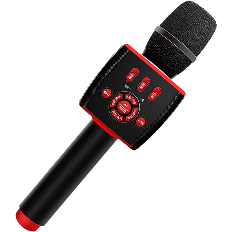 屁颠虫x39话筒音响一体麦克风带声卡 无线蓝牙手机k歌全能掌上ktv