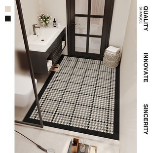 浴室门口全铺强吸水地垫卫生间硅藻泥防滑脚垫大尺寸干湿分离地毯