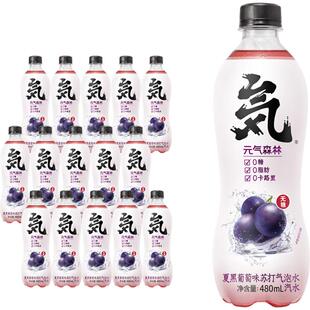 【肖战同款】元气森林夏黑葡萄味0糖0脂0卡气泡水480ml×15瓶整箱