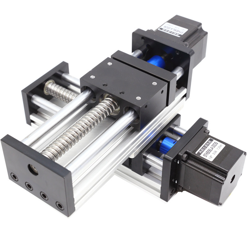 十字滑台小型滚珠丝杠直线模组滑轨xy两轴工作台步进电机升降精密