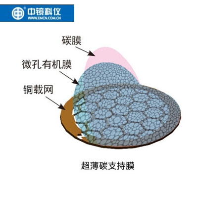 200至300目铜网超薄碳膜 载网支持膜 电镜耗材