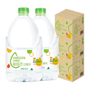 【下拉享补贴】屈臣氏高温蒸即饮纯净敷脸补水饮用水4.5L*4桶*3箱