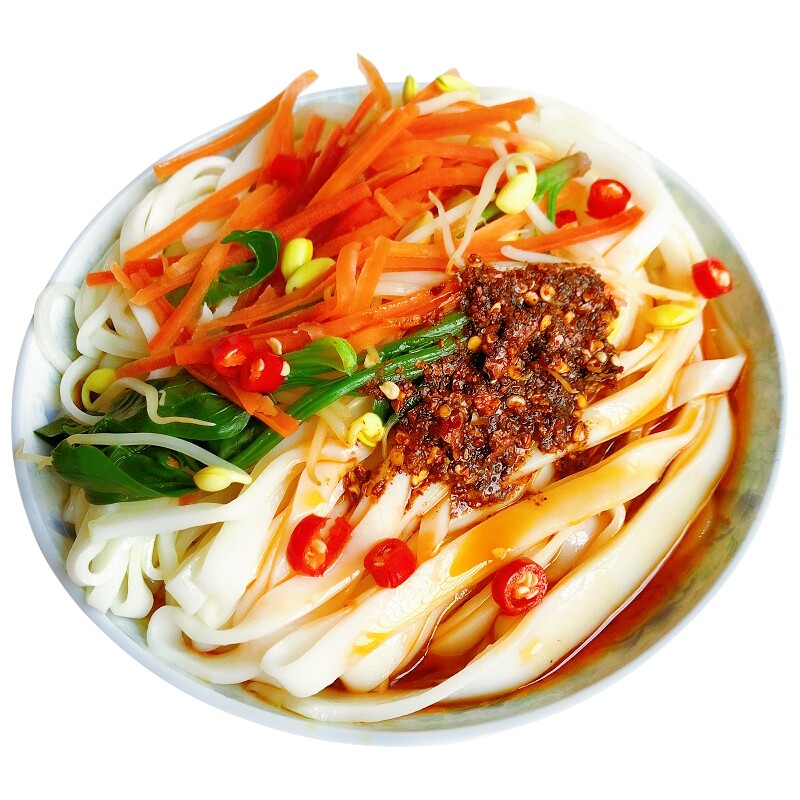 陕西植圆凉皮汉中面皮热大米皮真空袋装西安名吃现做速食魏家秘制