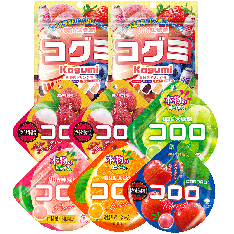 uha悠哈味觉糖日本进口酷露露果汁软糖