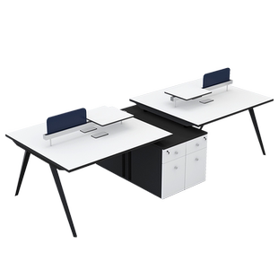 现代职员桌简约办公桌员工桌椅组合双人4人位办公工位四家具创意