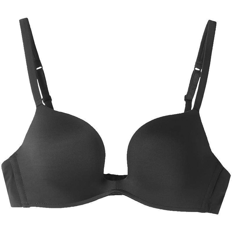intimissimi女士性感聚拢内衣u型黑色细纤维面料文胸罩rpd50n 019