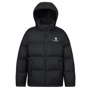 申浩男同款骆驼火山羽绒服女短款外套冬季2025新款加厚抗寒面包服