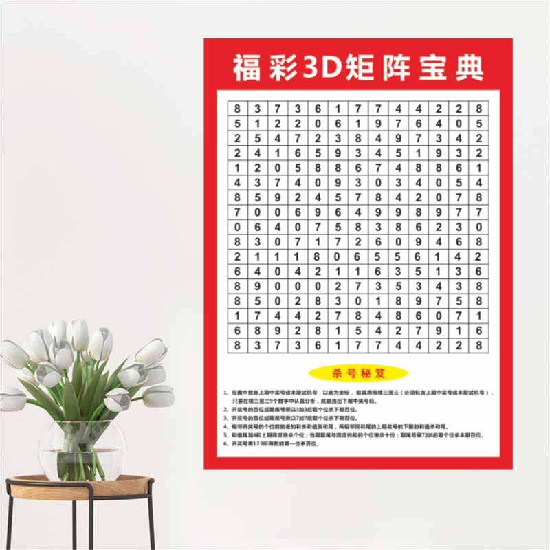 福彩3d矩阵宝典3d藏宝图海报和值跨度分区表彩票投注站背胶宣传画