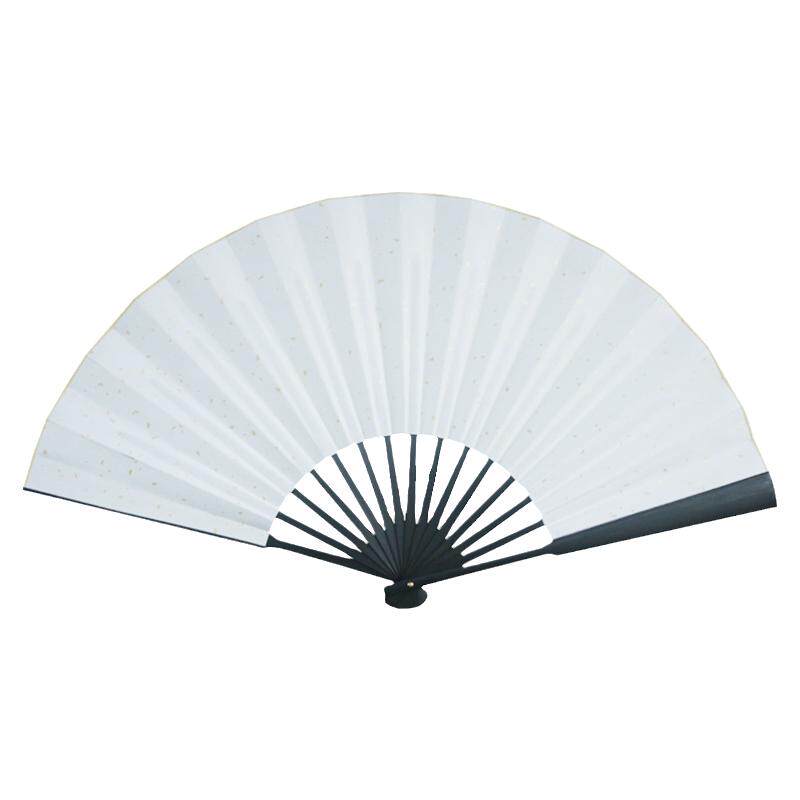 空白折扇宣纸扇子洒金扇面十寸毛笔国画扇白色书画书法中国风折扇