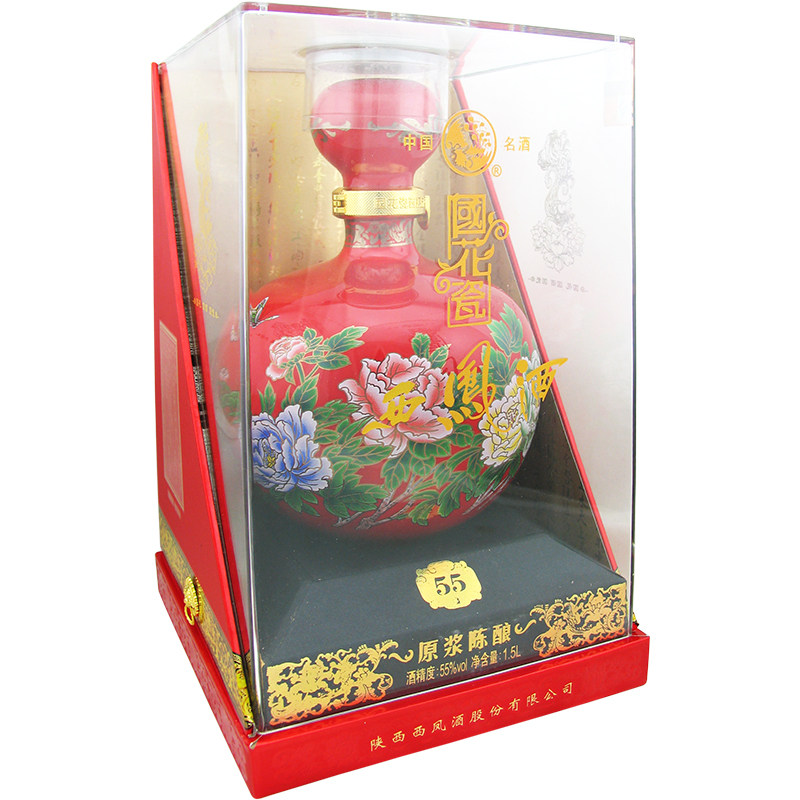 55度国花瓷原浆陈酿西凤酒/西凤原浆陈酿/国花瓷原浆大坛1500ml