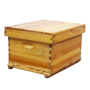 中蜂标准十框蜂箱平箱煮腊杉木全套养蜂工具蜜蜂箱密蜂箱双王专用