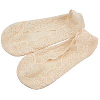 船袜纯棉袜底蕾丝浅口防滑2双