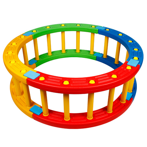 幼儿园感统训练器材四分之一圆平衡板早教体能平衡圆摇滚圈独木桥