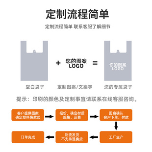 塑料袋定制食品包装手提购物外卖打包方便背心胶袋子定做印刷logo