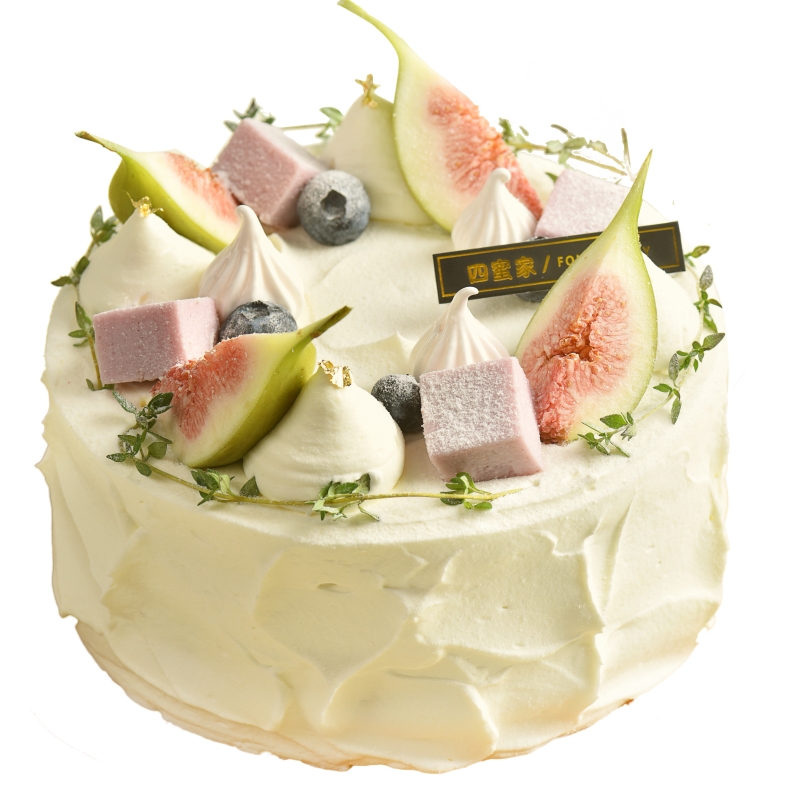 香芋芝士鲜奶生日蛋糕现做新鲜动物奶油芋泥成都同城低糖水果
