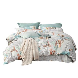 富安娜床上四件套加厚磨毛套件被套床单三件套秋冬保暖床上用品