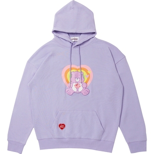 carebears爱心小熊2021新品春季纯棉卫衣 连帽印花长袖新疆棉潮 券