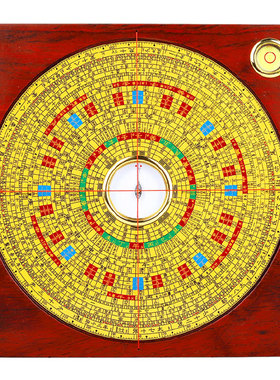 罗盘高精度专业红木纯铜8寸5寸八卦盘三元三合综合盘随身携带摆件