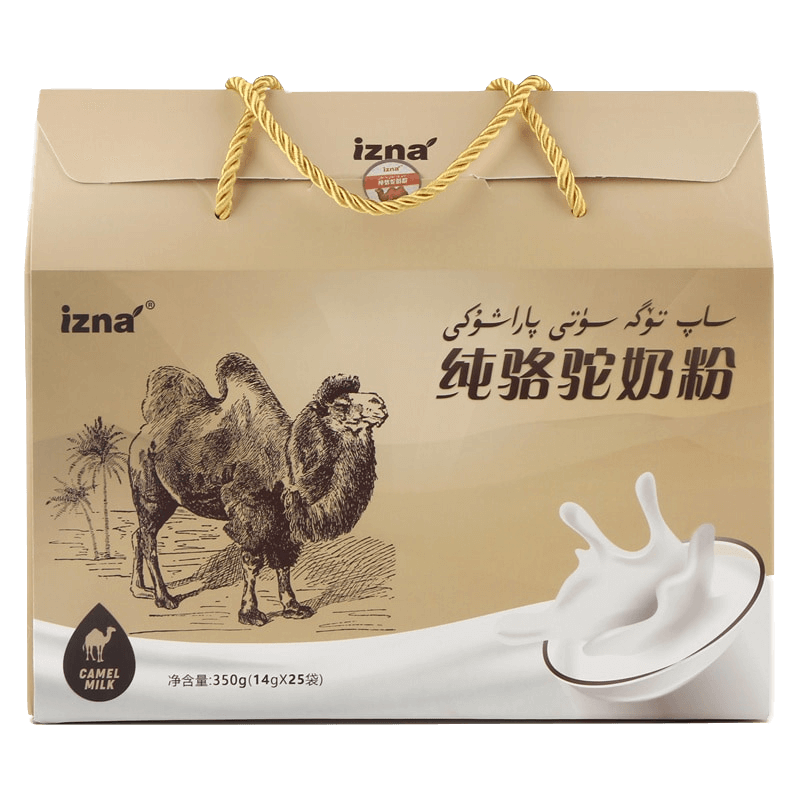 新疆纯驼奶粉全脂成人伊犁驼乳粉儿童孕妇中老年无糖350g礼盒装
